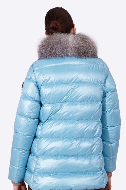 Women's down jacket KARINA-I CRYSTAL BLUE