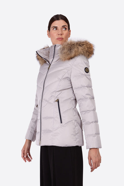 Women's down jacket LENA-N Pearl Grey