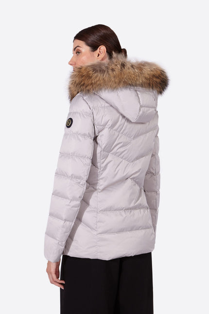 Women's down jacket LENA-N Pearl Grey