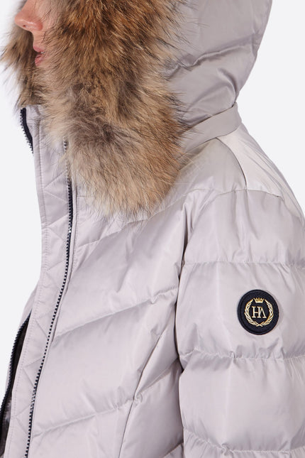 Women's down jacket LENA-N Pearl Grey