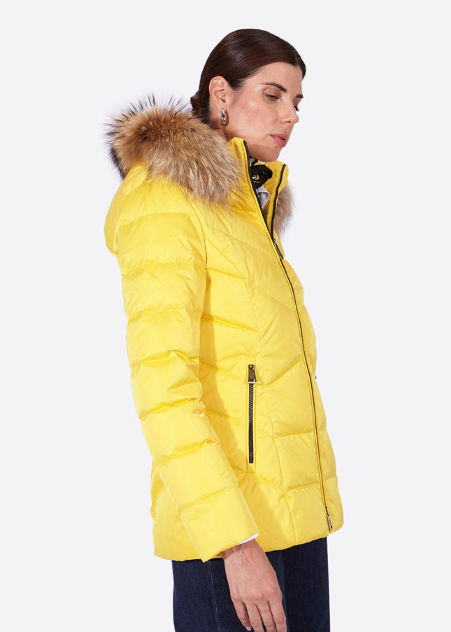 Women's down jacket LENA-N YELLOW