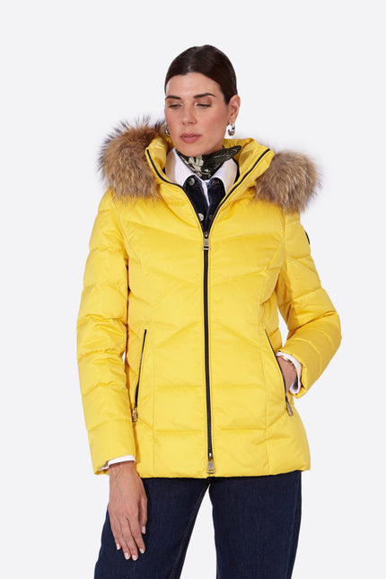 Women's down jacket LENA-N YELLOW