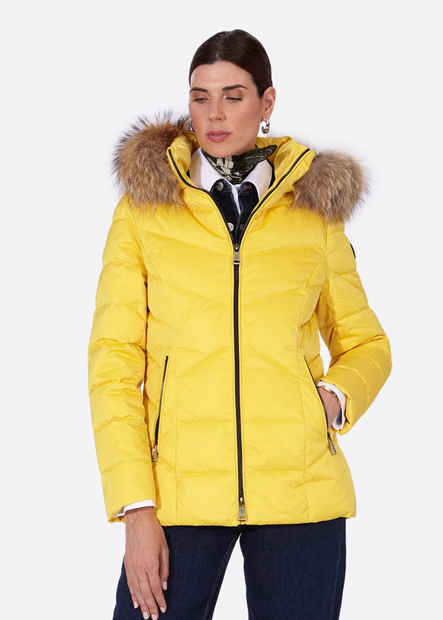 Women's down jacket LENA-N YELLOW