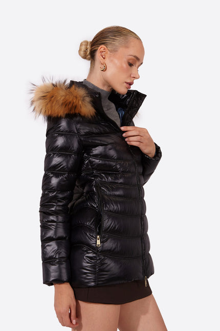 Women's down jacket LION Black