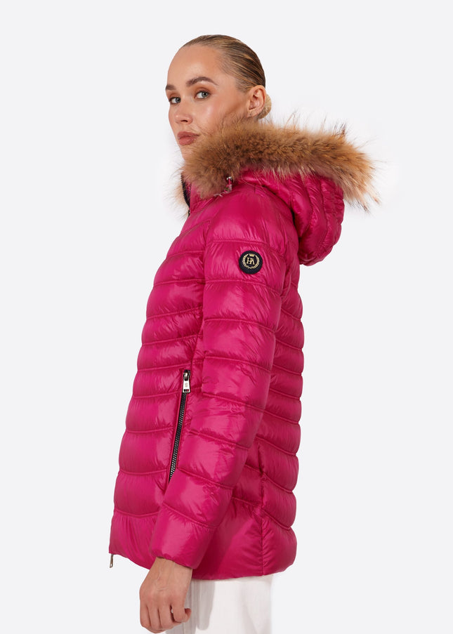 Women's down jacket LION Cardinal Pink