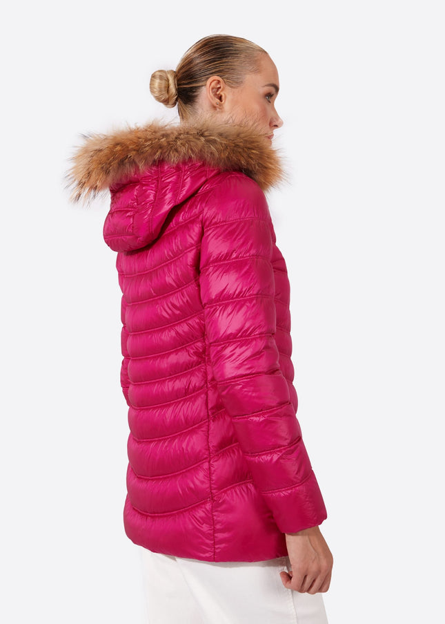 Women's down jacket LION Cardinal Pink