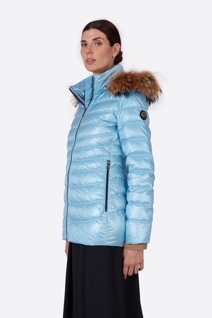 Women's down jacket LION Crystal Blue