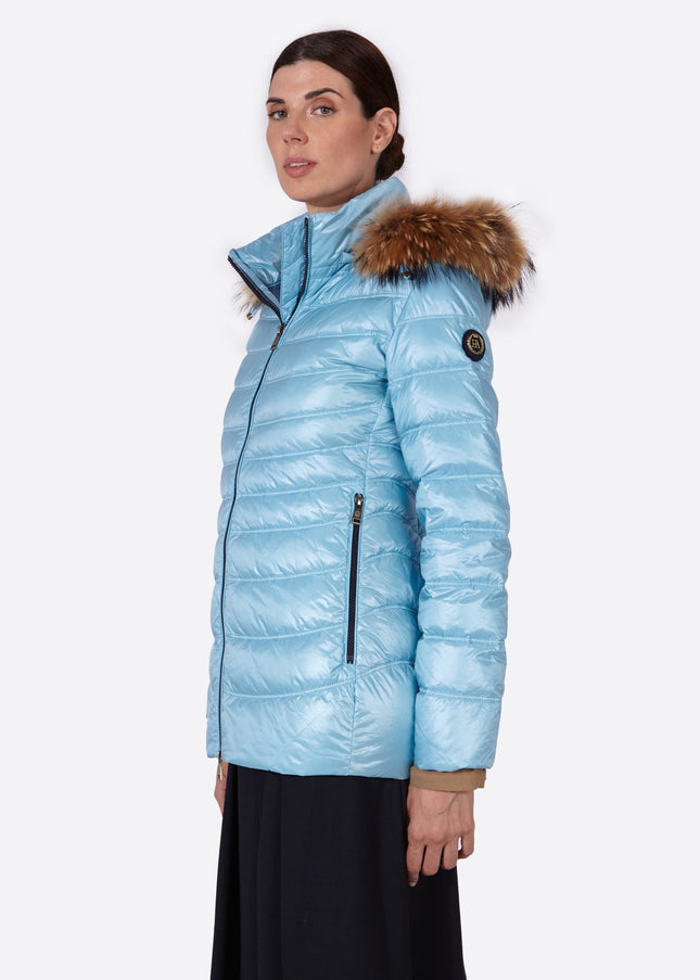 Women's down jacket LION Crystal Blue