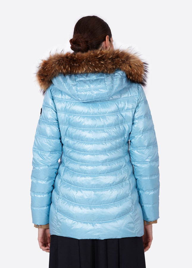 Women's down jacket LION Crystal Blue