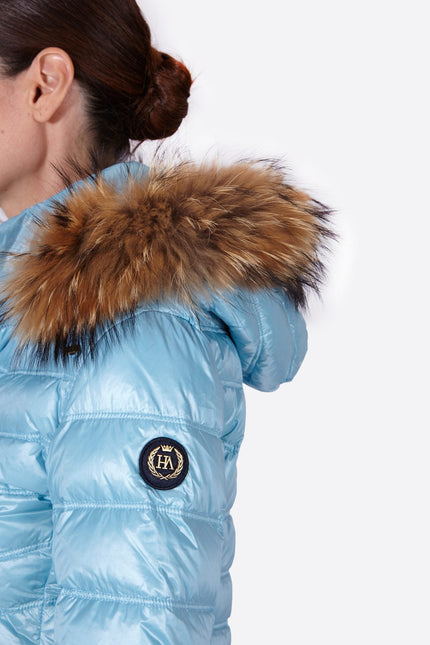 Women's down jacket LION Crystal Blue