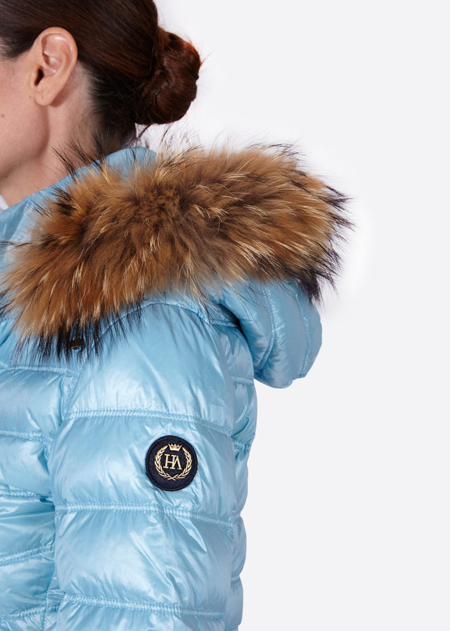 Women's down jacket LION Crystal Blue