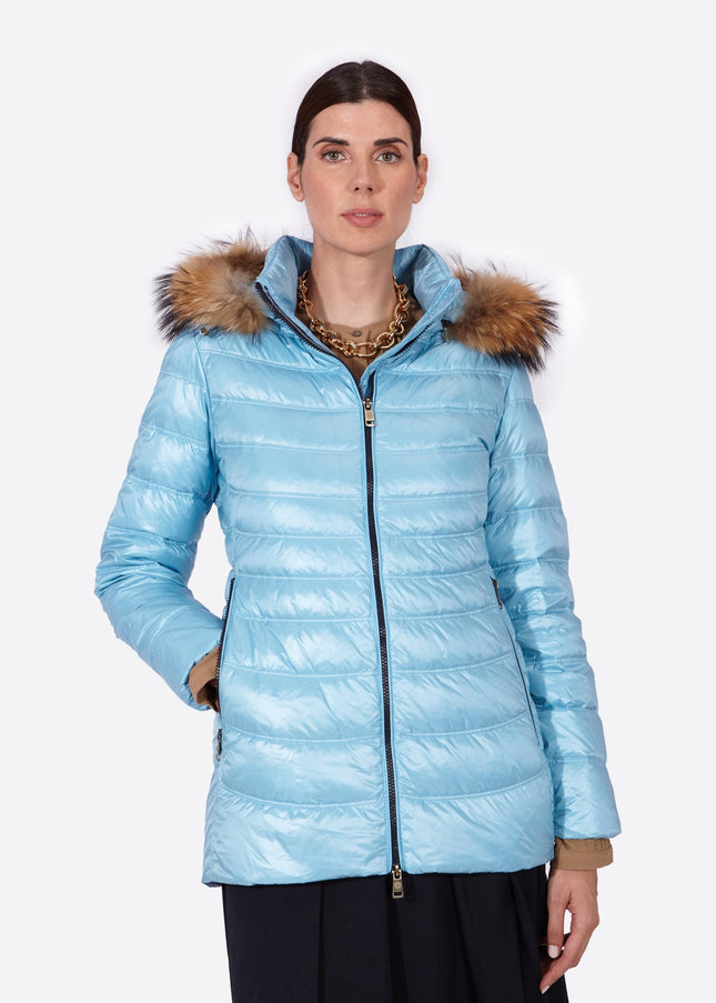 Women's down jacket LION Crystal Blue