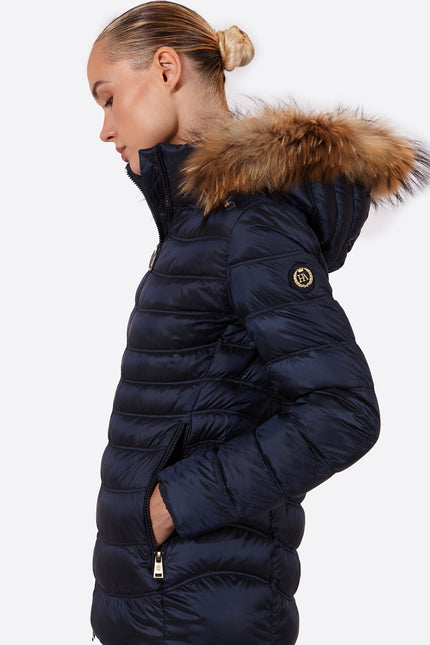 Women's down jacket LION Midnight Blue