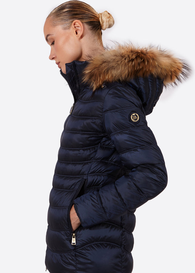 Women's down jacket LION Midnight Blue