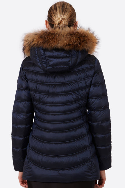 Women's down jacket LION Midnight Blue