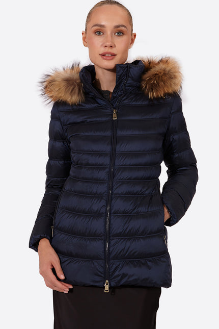 Women's down jacket LION Midnight Blue