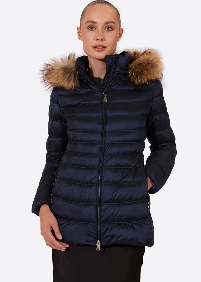 Women's down jacket LION Midnight Blue