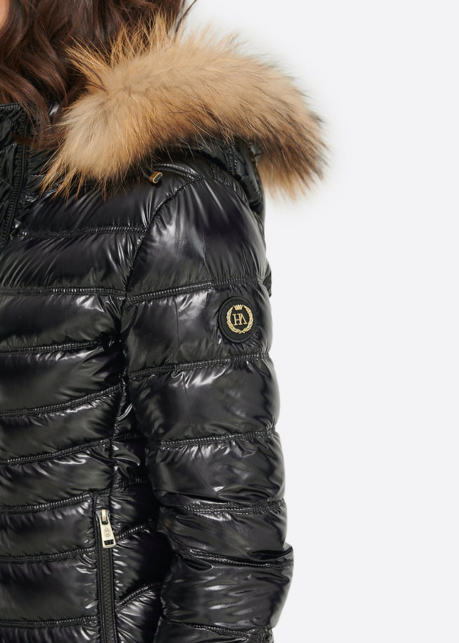 Women's down jacket LION Negro