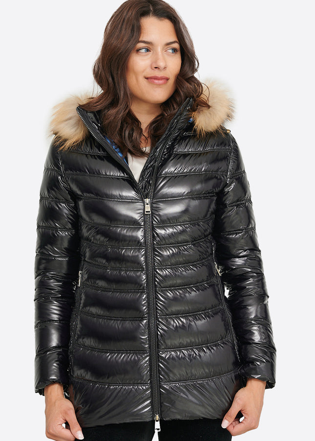 Women's down jacket LION Negro