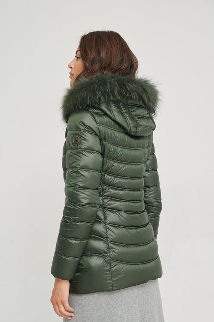 Women's down jacket LION Royal Green