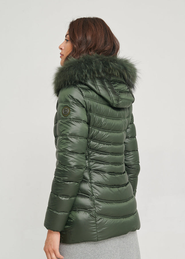 Women's down jacket LION Royal Green