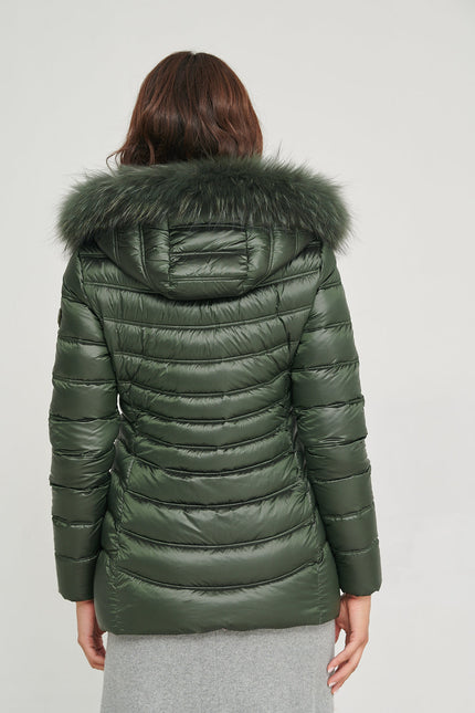 Women's down jacket LION Royal Green