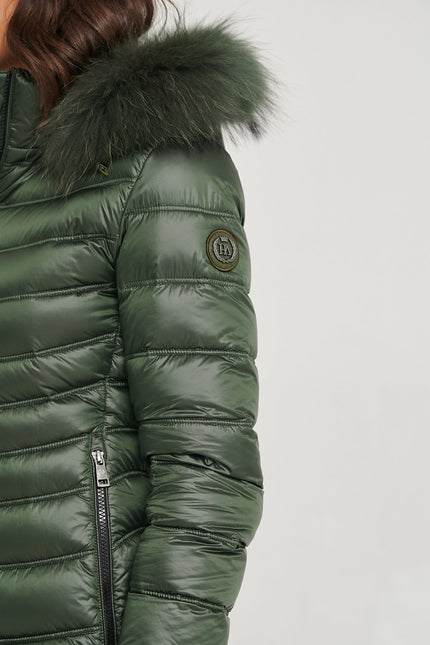 Women's down jacket LION Royal Green