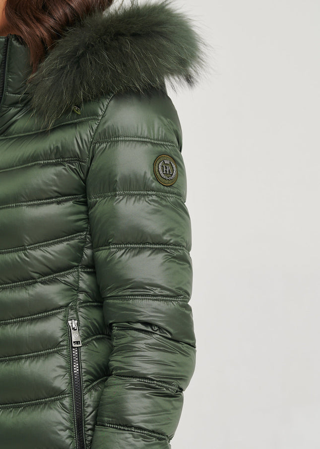 Women's down jacket LION Royal Green