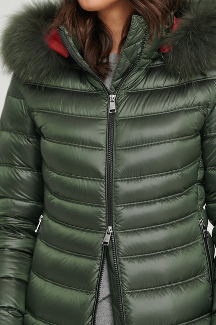 Women's down jacket LION Royal Green