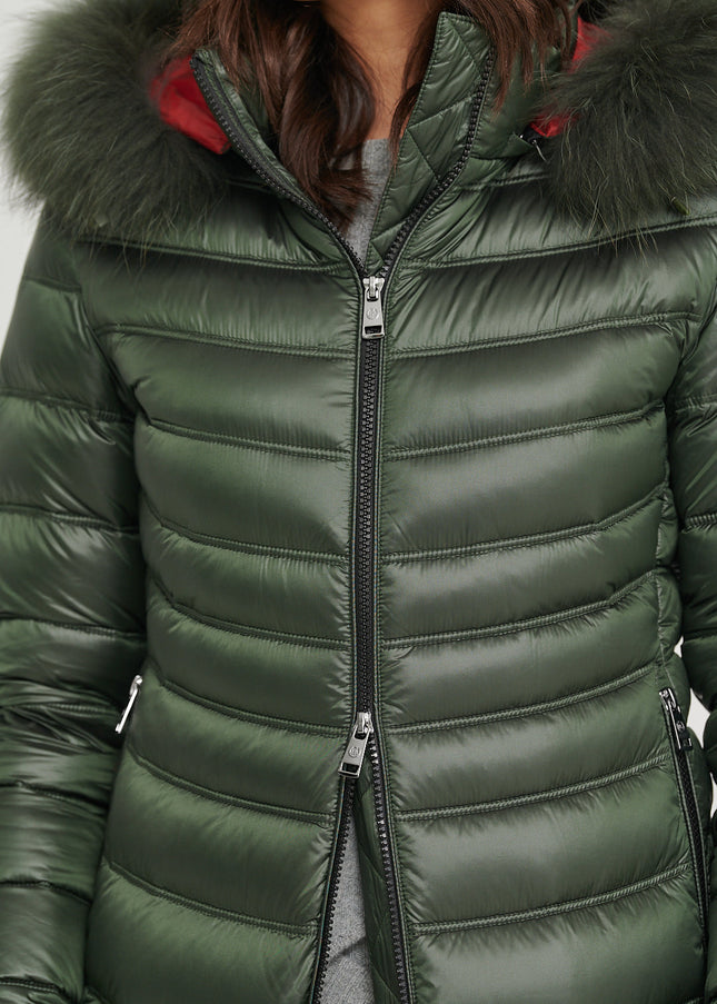 Women's down jacket LION Royal Green