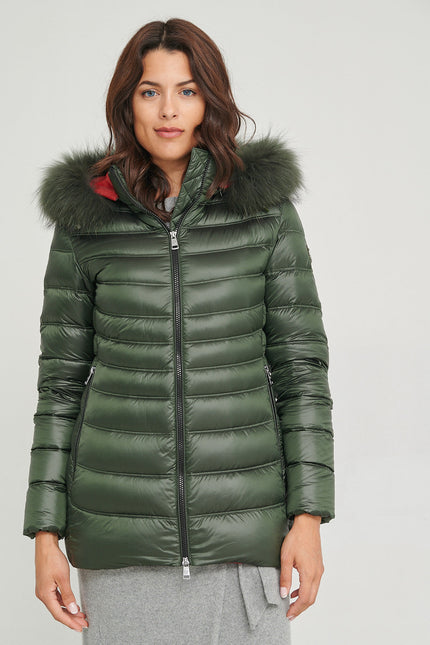 Women's down jacket LION Royal Green