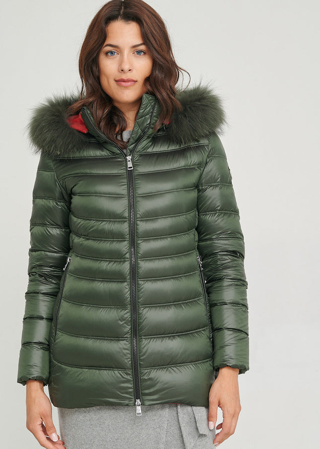 Women's down jacket LION Royal Green