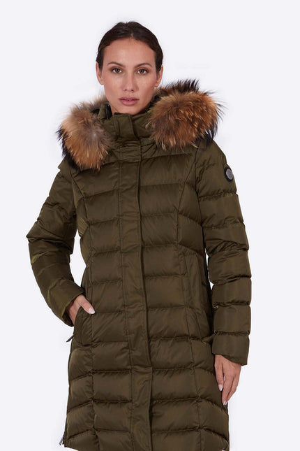 Women's down jacket MANHATTAN Army Green