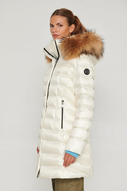 Women's down jacket NIKKI II NACRE