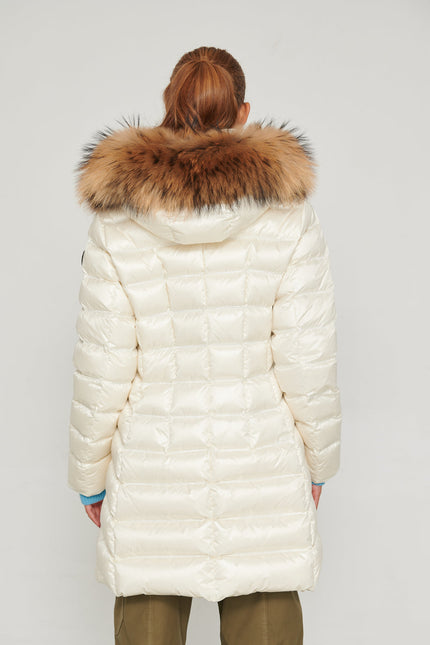 Women's down jacket NIKKI II NACRE