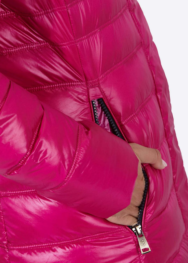 Women's down jacket ZOE Cardinal Pink