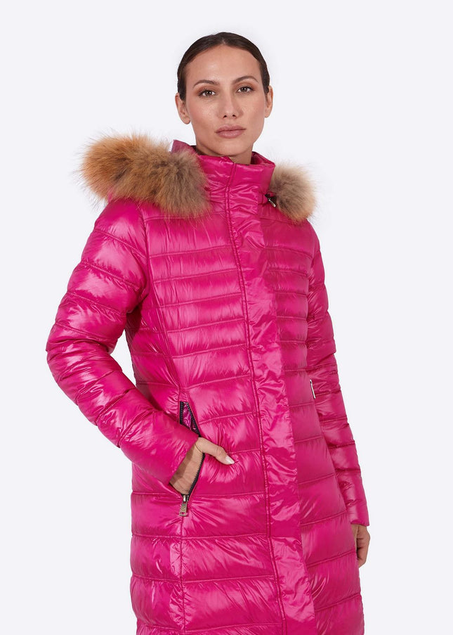 Women's down jacket ZOE Cardinal Pink