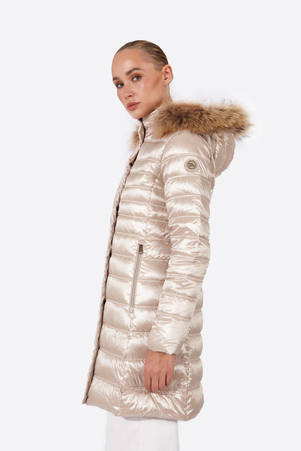 Women's down jacket ZOE Champagne