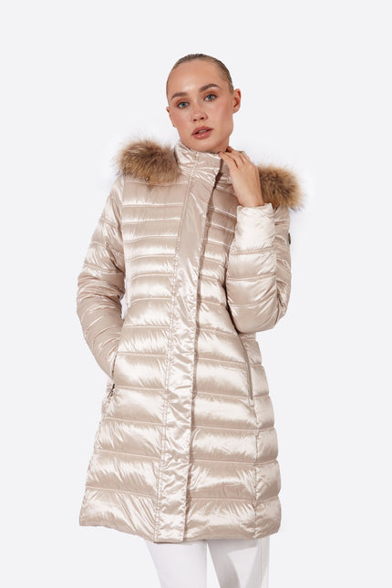 Women's down jacket ZOE Champagne