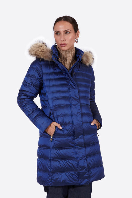 Women's down jacket ZOE Cobalto