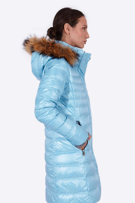 Women's down jacket ZOE Crystal Blue