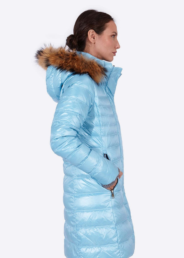 Women's down jacket ZOE Crystal Blue