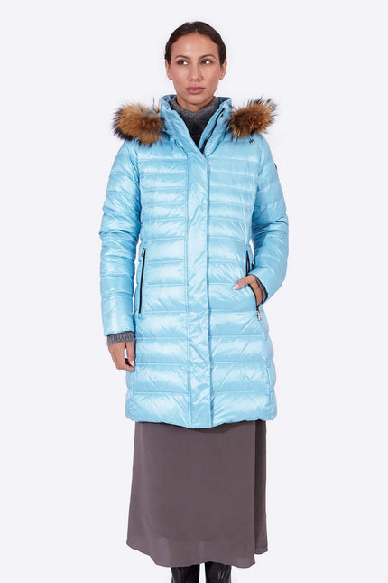 Women's down jacket ZOE Crystal Blue