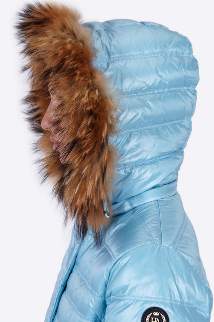 Women's down jacket ZOE Crystal Blue