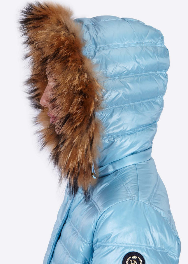 Women's down jacket ZOE Crystal Blue