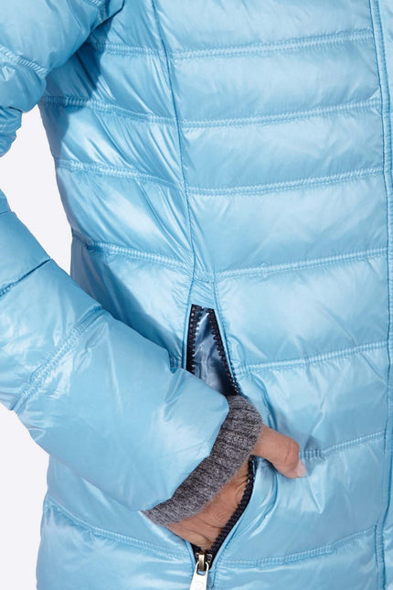 Women's down jacket ZOE Crystal Blue