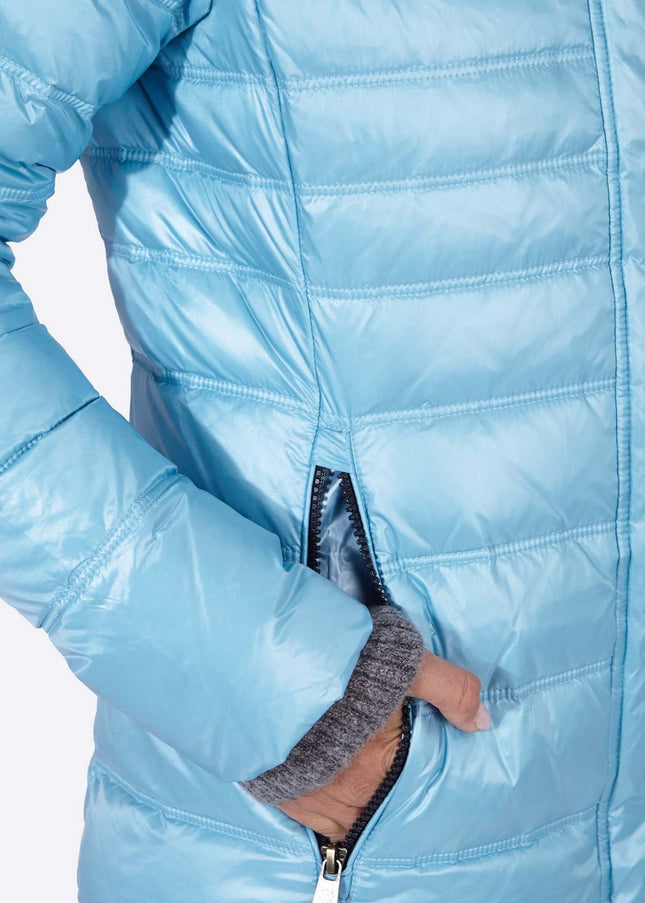 Women's down jacket ZOE Crystal Blue