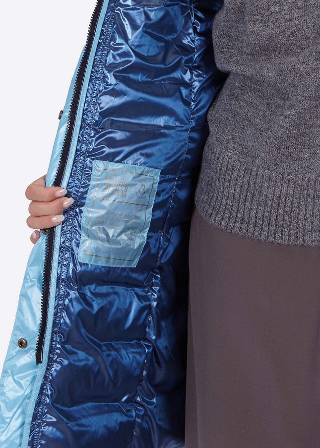 Women's down jacket ZOE Crystal Blue