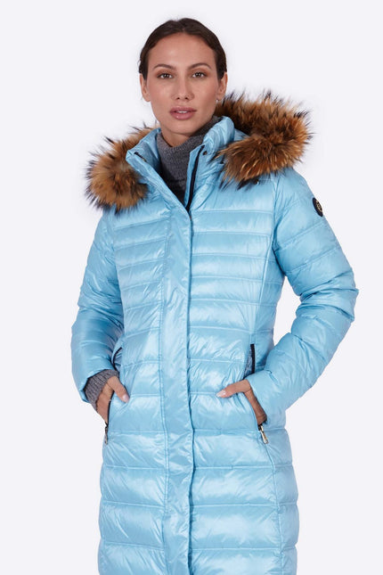 Women's down jacket ZOE Crystal Blue