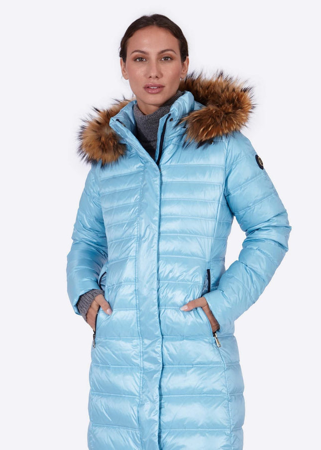 Women's down jacket ZOE Crystal Blue